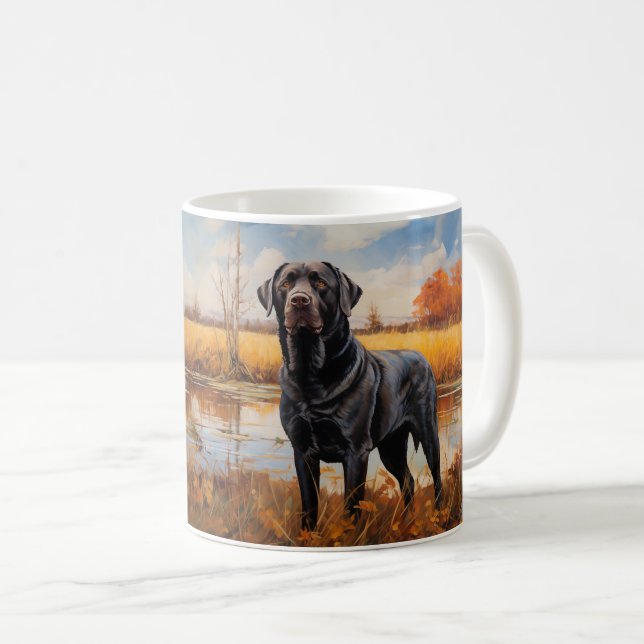 Caneca De Café Autumn Labrador (Frente Esquerda)