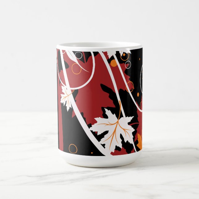 Caneca De Café Autumn Leaves Abstrato (Centro)
