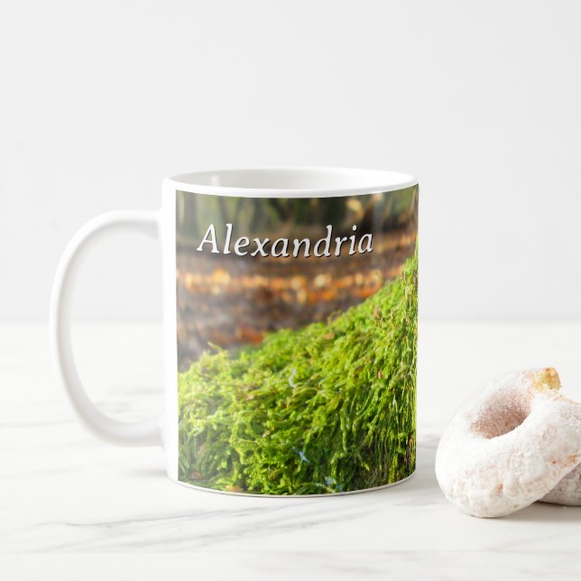 Caneca De Café Autumn Moss no Sol Ouro - Personalizado (Com Donut)