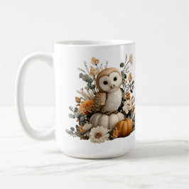 Caneca De Café Autumn Owca com Pumpkins Halloween Art