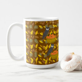 Caneca De Café Autumn Owl Pumpkin Pattern Coffee Mug Gift