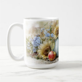 Caneca De Café Autumn Pumpkin Floral