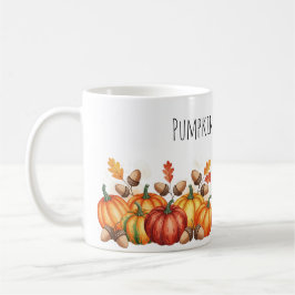 Caneca De Café Autumn Pumpkins com Acorns