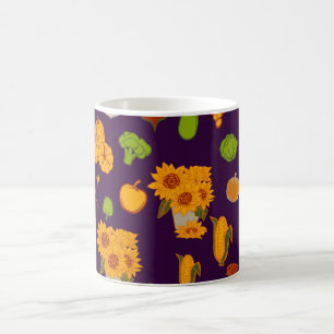 Caneca De Café Autumn Saudável Harvest Veggie E Frutas