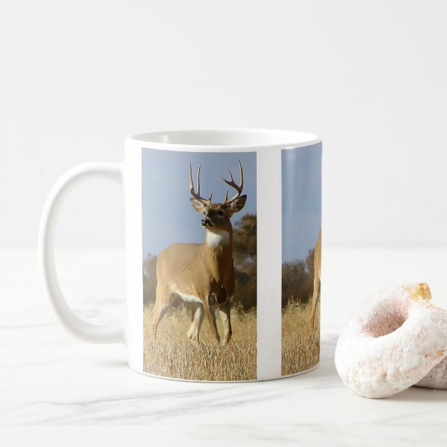 Caneca De Café Autumn Whitetail Buck (Com Donut)