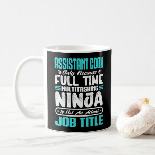 Caneca De Café Auxiliar de Cozinha Multitarefa Título de Emprego