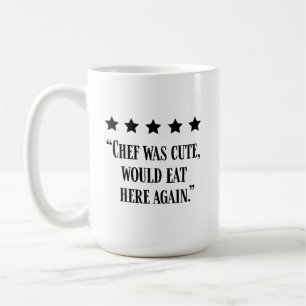 Caneca De Café Avaliação Cinco Estrelas de Chef Engraçado
