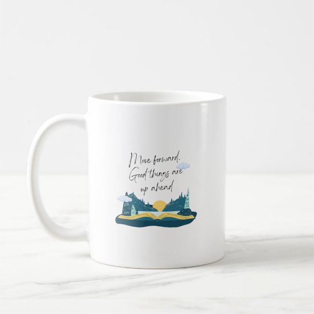 Caneca De Café Avancem, Boas Coisas Estão Adiante (Esquerda)