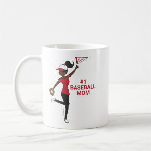 Caneca De Café Avatar Personalizado #1 Baseball Mãe Coffee Mug