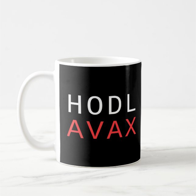 Caneca De Café Avax Avalanche Crypto Cryptocurrency Blockchain De (Esquerda)