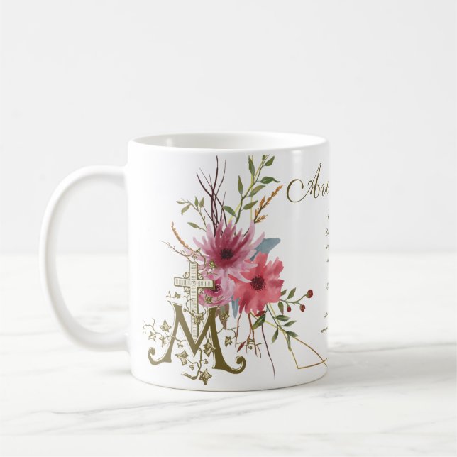 Caneca De Café Ave Maria Oradora Religiosa Ave Maria Latina (Esquerda)