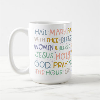 Caneca De Café Ave Mary Prayer Mug | Mug de café católico