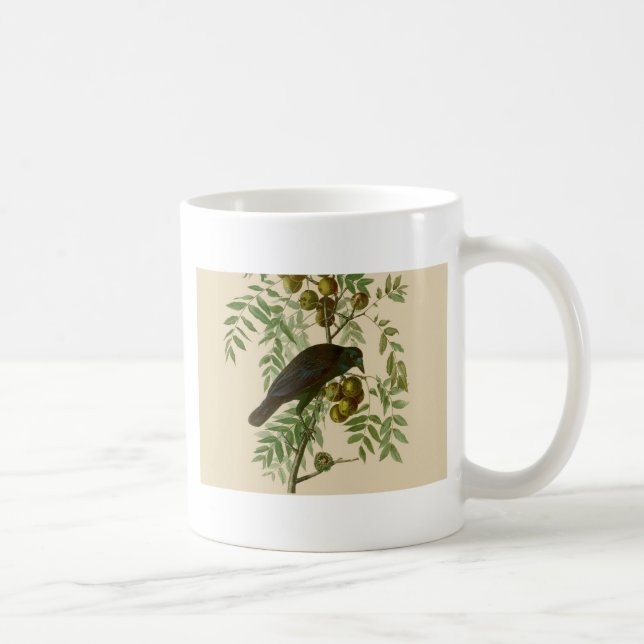 Caneca De Café Ave Negra Americana da Audubon (Direita)