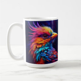 Caneca De Café Ave Tropical Colorida