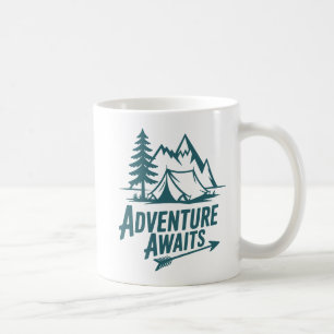 Caneca De Café Aventura Aguarda Café de Camping ao Ar Livre