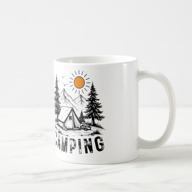 Caneca De Café Aventura aguarda na natureza, acampamento mais (Direita)