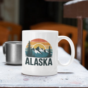 Caneca De Café Aventura ao Ar Livre Pôr do Sol Retro Vintage do A