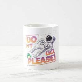 Caneca De Café Aventura Cósmica do Astronauta Flutuando no Espaço