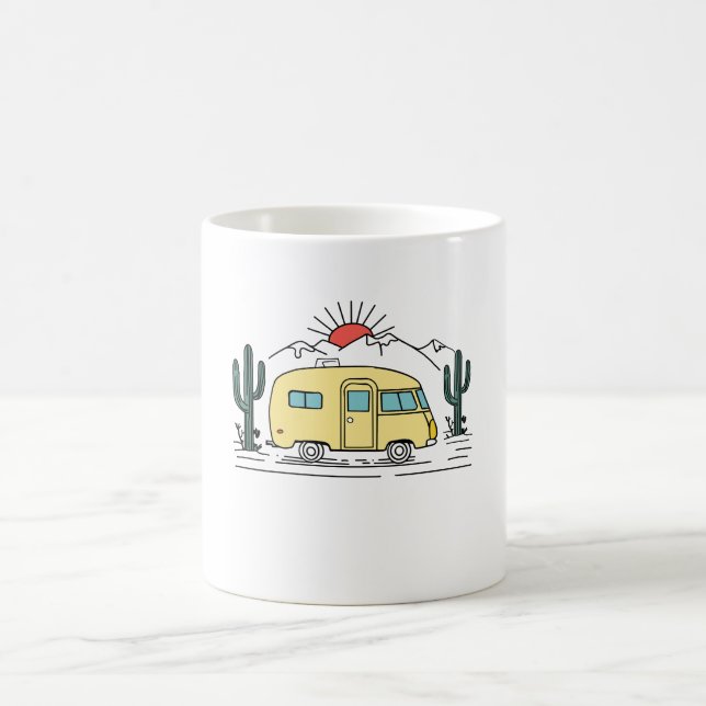 Caneca De Café Aventura de acampamento (Centro)
