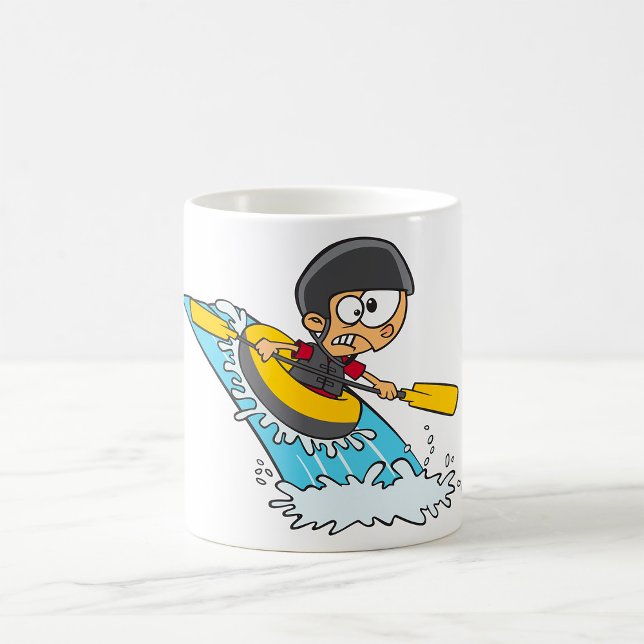 Caneca De Café Aventura de Branca Rafando com Garoto Assustado (Criador carregado)