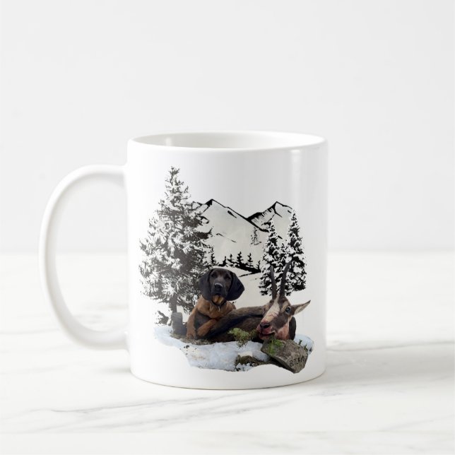 Caneca De Café aventura de caça de cabras de montanha (Esquerda)