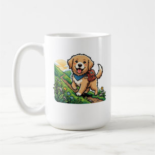 Caneca De Café Aventura de Caminha de Cachorrinho Retriever Doura