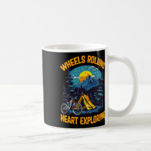 Caneca De Café Aventura de Ciclismo de Montanha Rodas de Acampame
