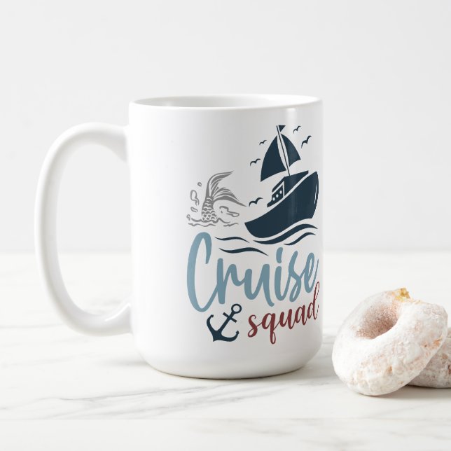 Caneca De Café Aventura de Cruzeiro Squad (Com Donut)