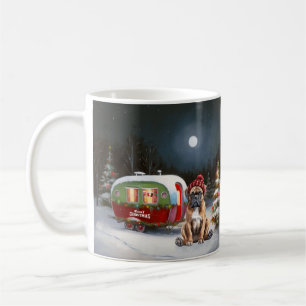 Caneca De Café Aventura de Natal da Caravana Boxer de Inverno