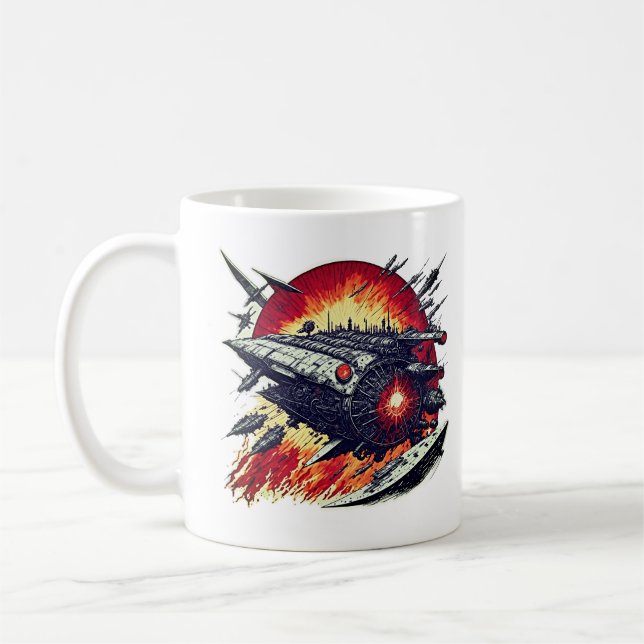 Caneca De Café Aventura de nave espacial (Esquerda)