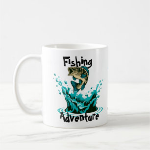 Caneca De Café Aventura de Pesca Fofa/Personalizada 