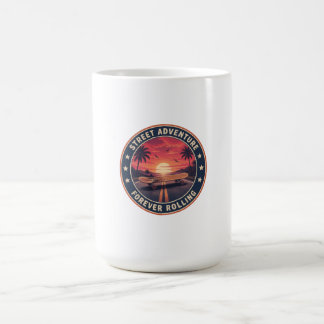 Caneca De Café Aventura de Rua Skateboard & Palma Sol Poente Ruim