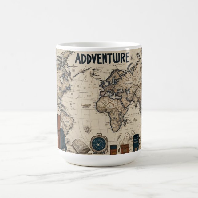 Caneca De Café Aventura: Design de Mug Inspirado na Viagem Minima (Centro)