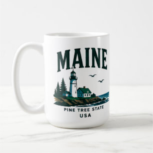 Caneca De Café Aventura do Farol de Maine