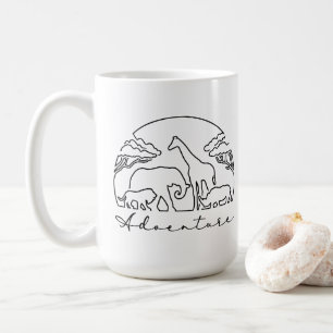 Caneca De Café Aventura e Safari na África