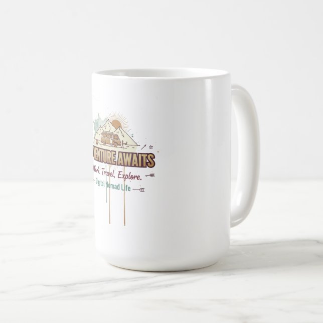 Caneca De Café Aventura Espera  (Frente Esquerda)