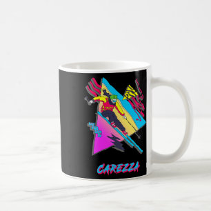 Caneca De Café Aventura Gráfica Colorida de Esqui Retro Carezza