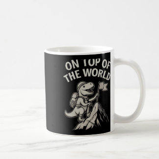 Caneca De Café Aventura Gráfica de Dinossauro T-rex de Escalada d