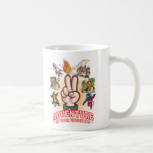 Caneca De Café Aventura Nas Pontas Dos Seus Dedos