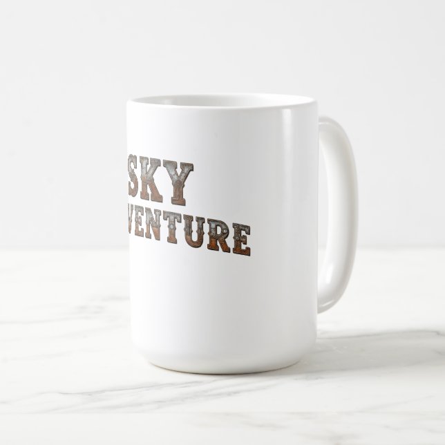 Caneca De Café aventura no céu  (Frente Esquerda)