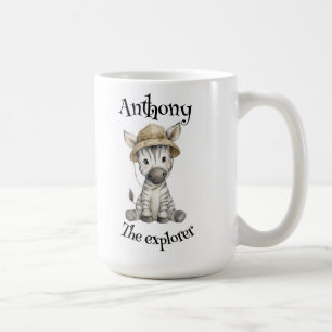 Caneca De Café Aventura no Safari Bebês Animais Adoráveis em Aq