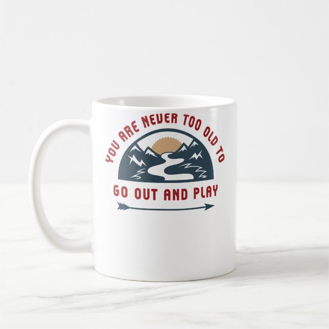Caneca De Café Aventura Vá Para Fora E Brinque (Esquerda)