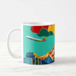 Caneca De Café Aventuras Coloridas