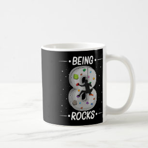 Caneca De Café Aventuras de escalada de 8 anos de idade no 8º ani