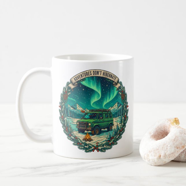 Caneca De Café Aventuras Não Hibernam Winter Van Art (Com Donut)