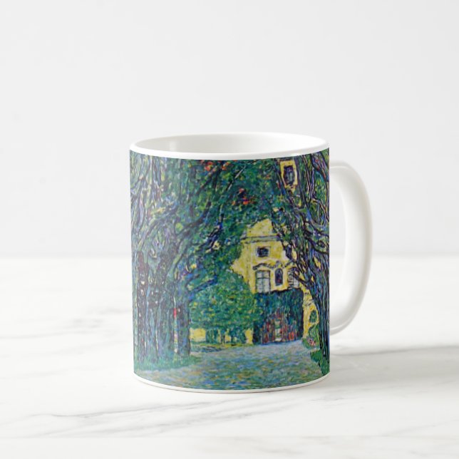 Caneca De Café Avenue in Schloss Kammer Park por Gustav Klimt (Frente Esquerda)