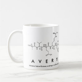 Caneca De Café Avery peptide name mug