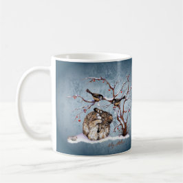 Caneca De Café Aves de Neve Coelho e Pesky