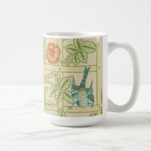 Caneca De Café Aves e Flores Trellis William Morris