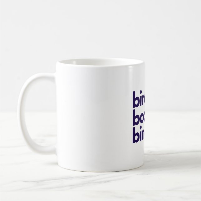 Caneca De Café aves e livros e binos (Esquerda)